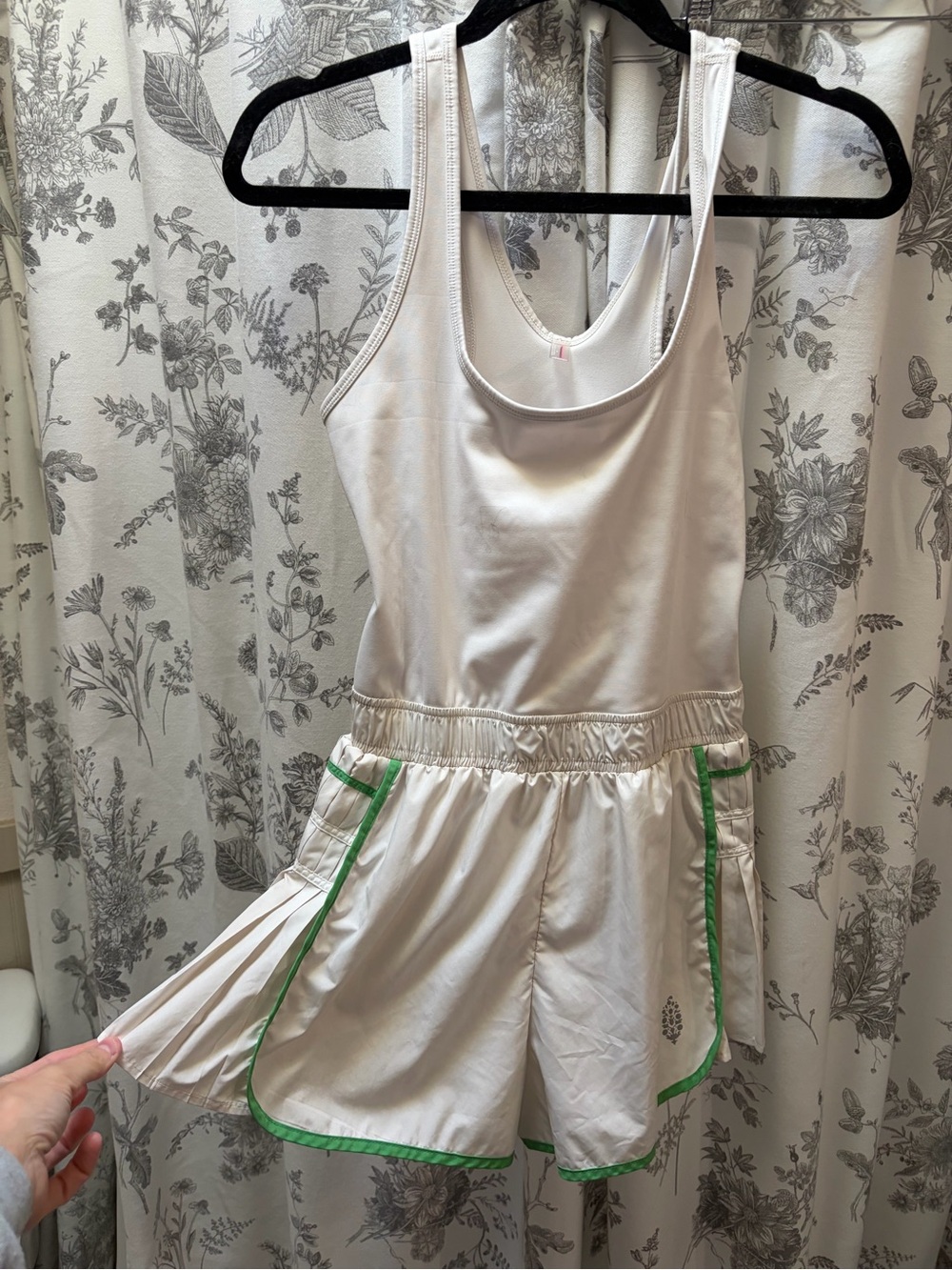 Free people Athletic Romper with Green Trim